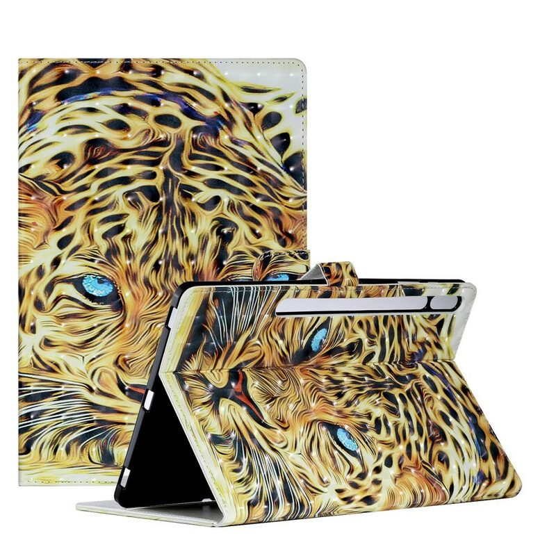 Flip Case Für Samsung Galaxy Tab S8 Plus / Tab S7 Plus Tiger-kunst