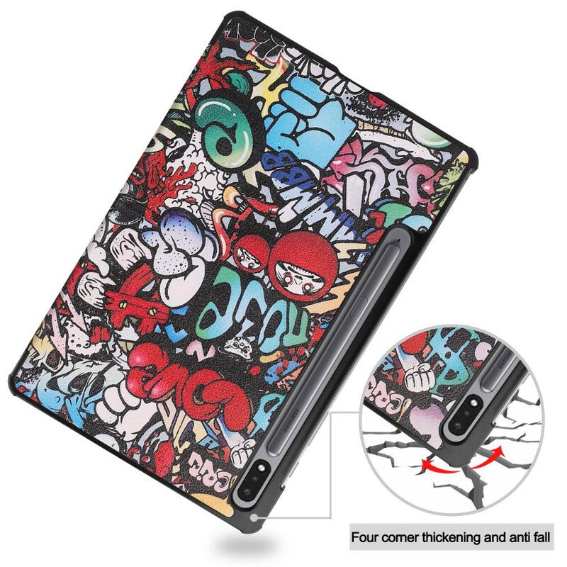 Schutzhülle Für Samsung Galaxy Tab S8 Plus / Tab S7 Plus Graffiti-stifthalter