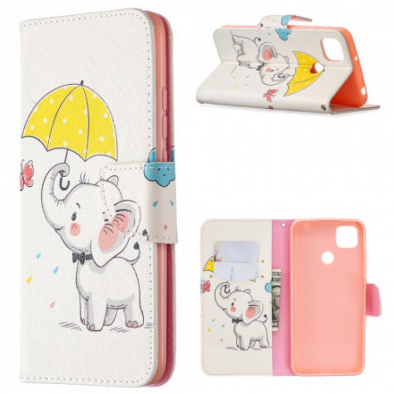 Flip Case Für Xiaomi Redmi 9C Baby Elefant