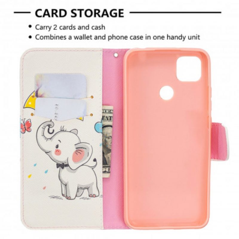 Flip Case Für Xiaomi Redmi 9C Baby Elefant