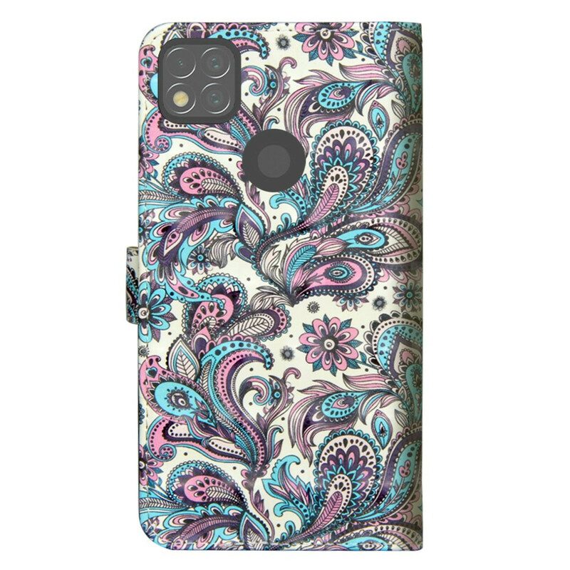 Flip Case Für Xiaomi Redmi 9C Blumenmuster