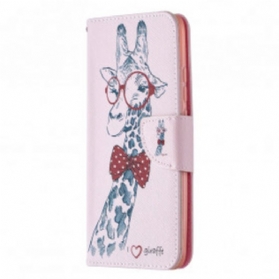 Flip Case Für Xiaomi Redmi 9C Kluge Giraffe