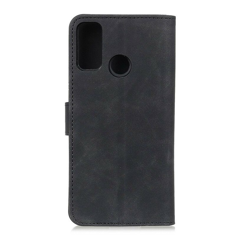 Flip Case Für Xiaomi Redmi 9C Matter Vintage-ledereffekt Khazneh