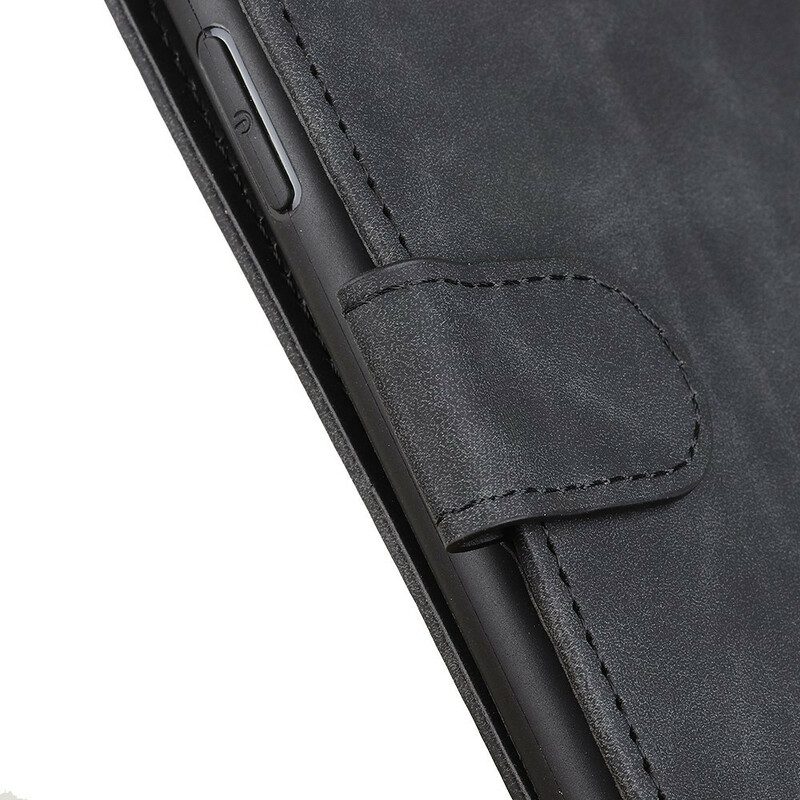 Flip Case Für Xiaomi Redmi 9C Matter Vintage-ledereffekt Khazneh