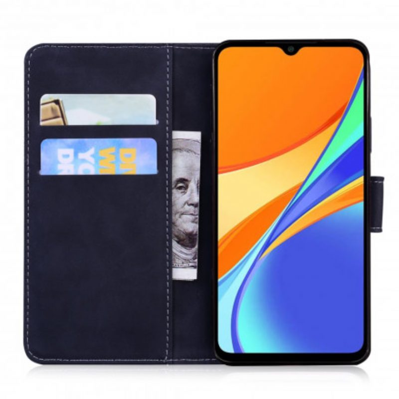 Flip Case Für Xiaomi Redmi 9C Tiger-gesichtsdruck