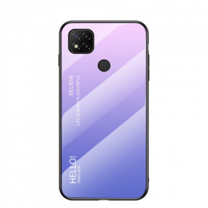 Handyhülle Für Xiaomi Redmi 9C Gehärtetes Glas Hallo