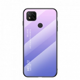 Handyhülle Für Xiaomi Redmi 9C Gehärtetes Glas Hallo