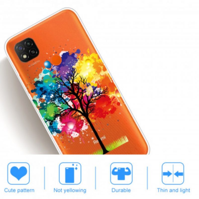 Hülle Für Xiaomi Redmi 9C Nahtloser Aquarellbaum