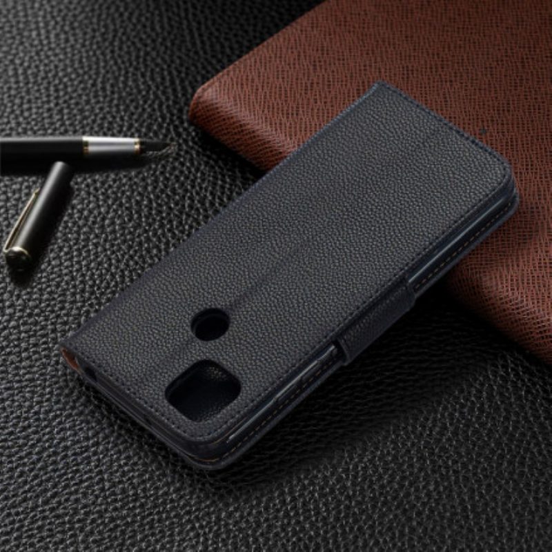 Lederhüllen Für Xiaomi Redmi 9C Flip Case Lychee Rabat Oblique