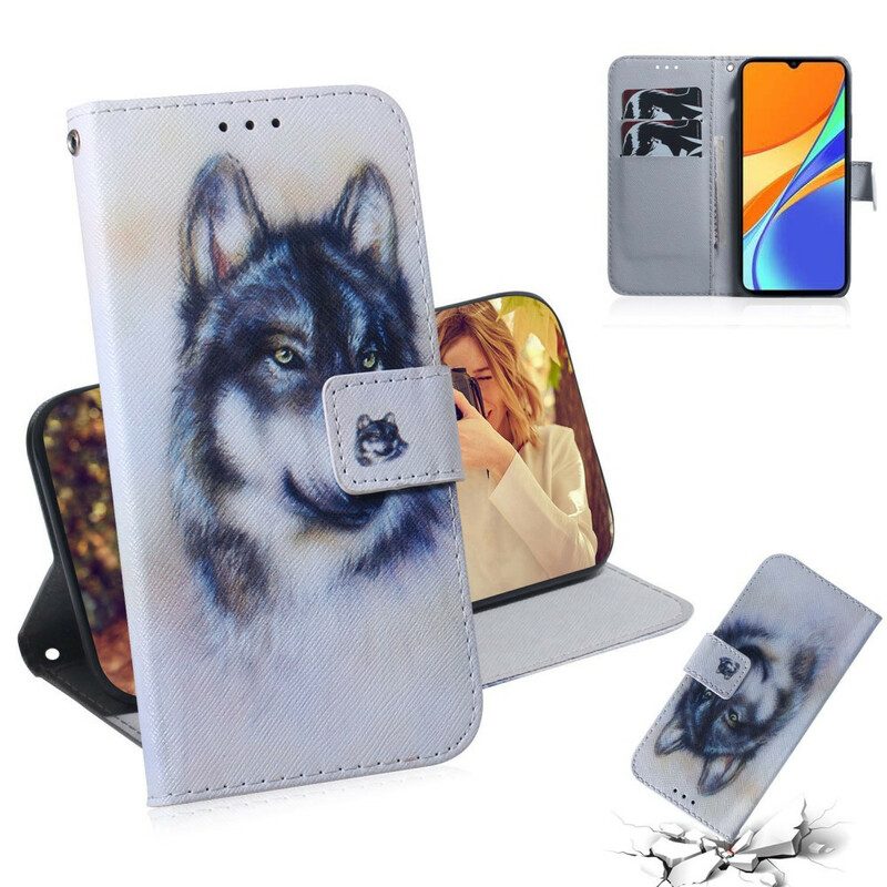 Lederhüllen Für Xiaomi Redmi 9C Hunde-look