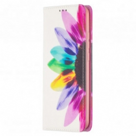 Schutzhülle Für Xiaomi Redmi 9C Flip Case Aquarellblume