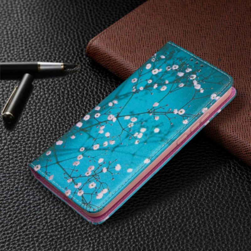 Schutzhülle Für Xiaomi Redmi 9C Flip Case Blühende Zweige