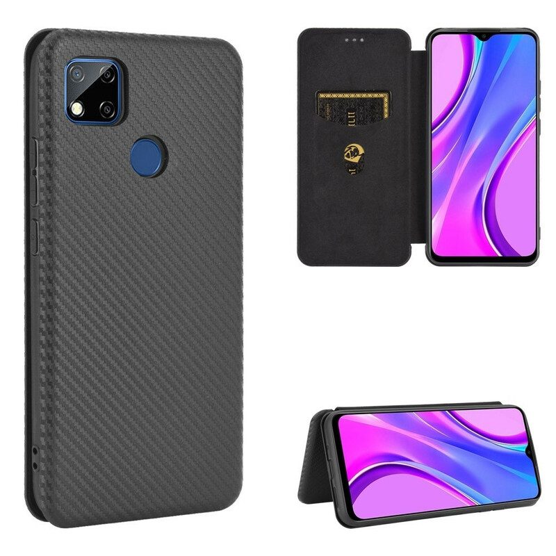 Schutzhülle Für Xiaomi Redmi 9C Flip Case Farbiges Carbon-silikon