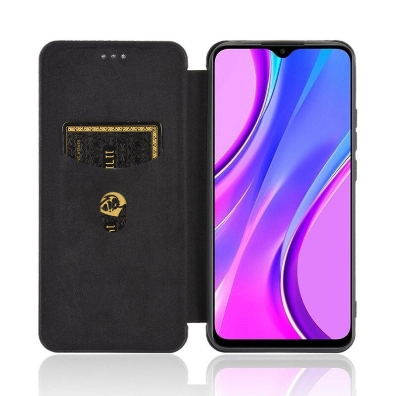 Schutzhülle Für Xiaomi Redmi 9C Flip Case Farbiges Carbon-silikon