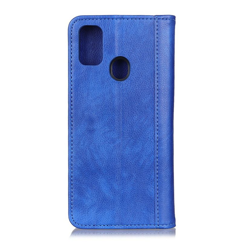 Schutzhülle Für Xiaomi Redmi 9C Flip Case Litschi-spaltleder-anhänger