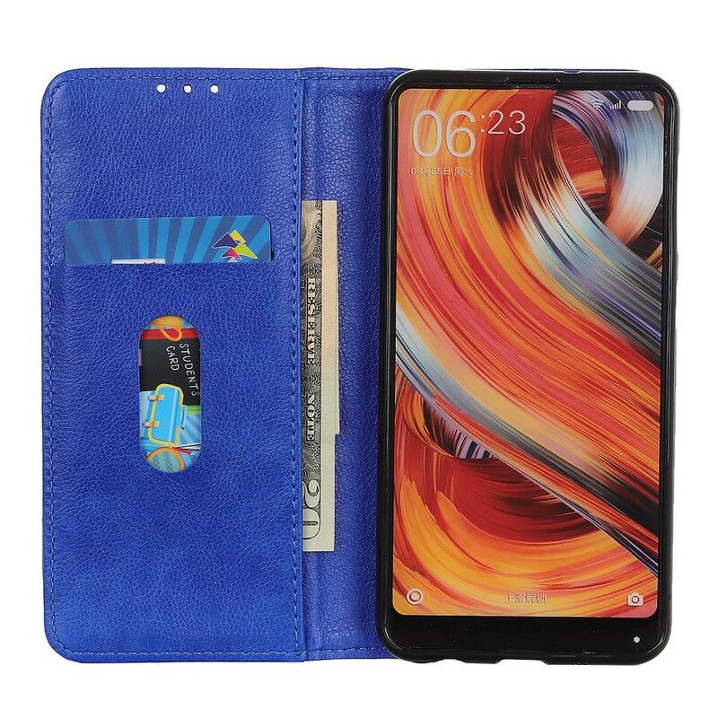 Schutzhülle Für Xiaomi Redmi 9C Flip Case Litschi-spaltleder-anhänger