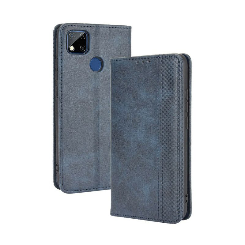 Schutzhülle Für Xiaomi Redmi 9C Flip Case Stilisierter Vintage-ledereffekt