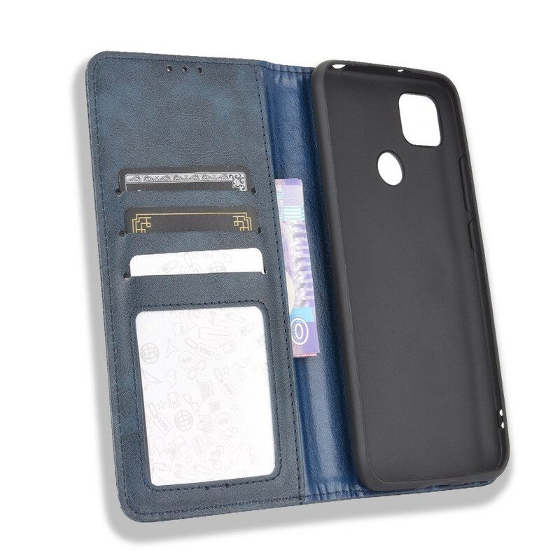 Schutzhülle Für Xiaomi Redmi 9C Flip Case Stilisierter Vintage-ledereffekt