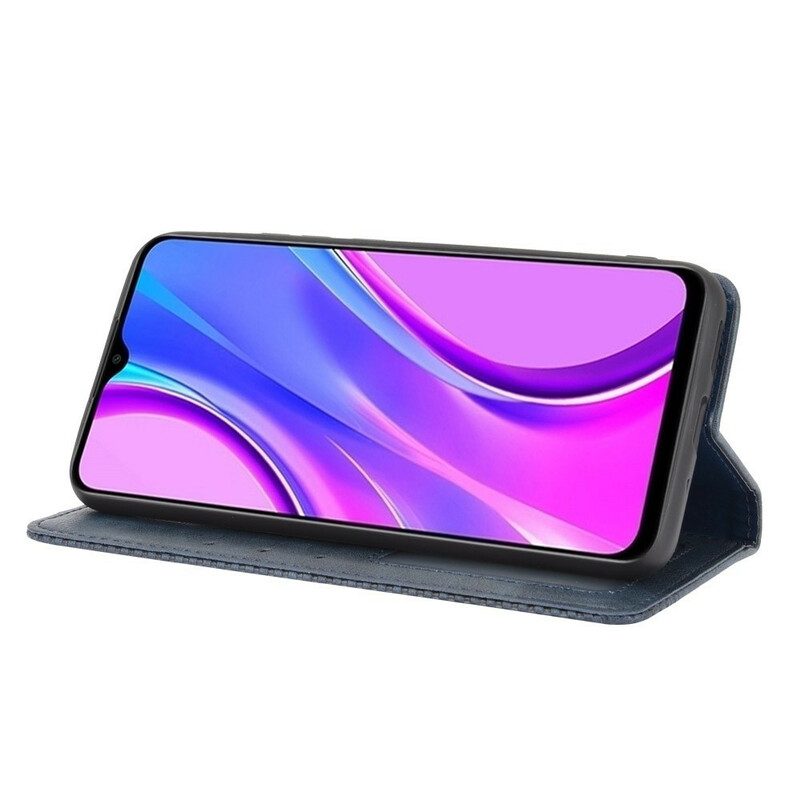 Schutzhülle Für Xiaomi Redmi 9C Flip Case Stilisierter Vintage-ledereffekt