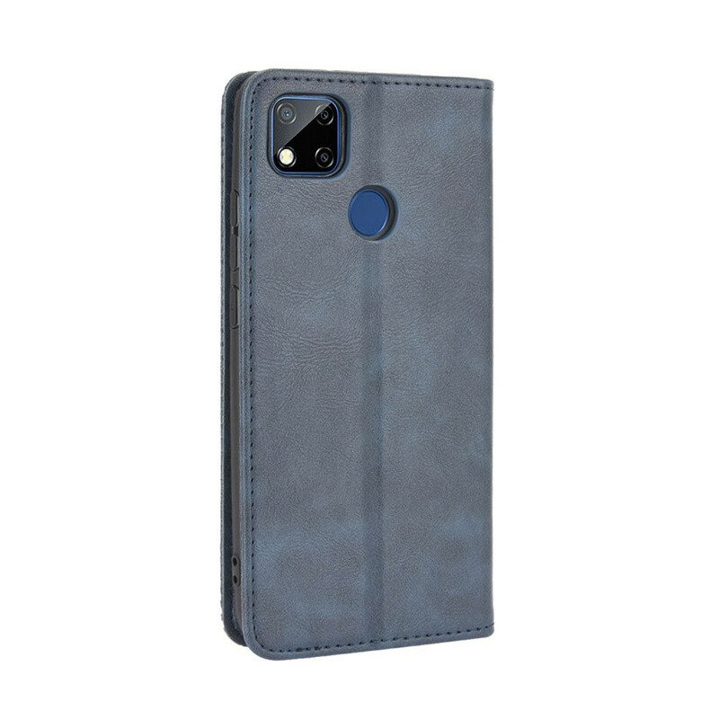 Schutzhülle Für Xiaomi Redmi 9C Flip Case Stilisierter Vintage-ledereffekt