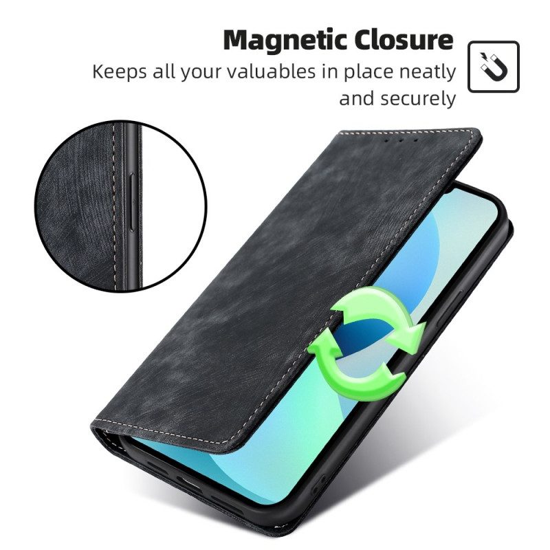 Flip Case Realme 12 Pro / 12 Pro Plus Handyhülle Rfid-blockierende Retro-geldbörse