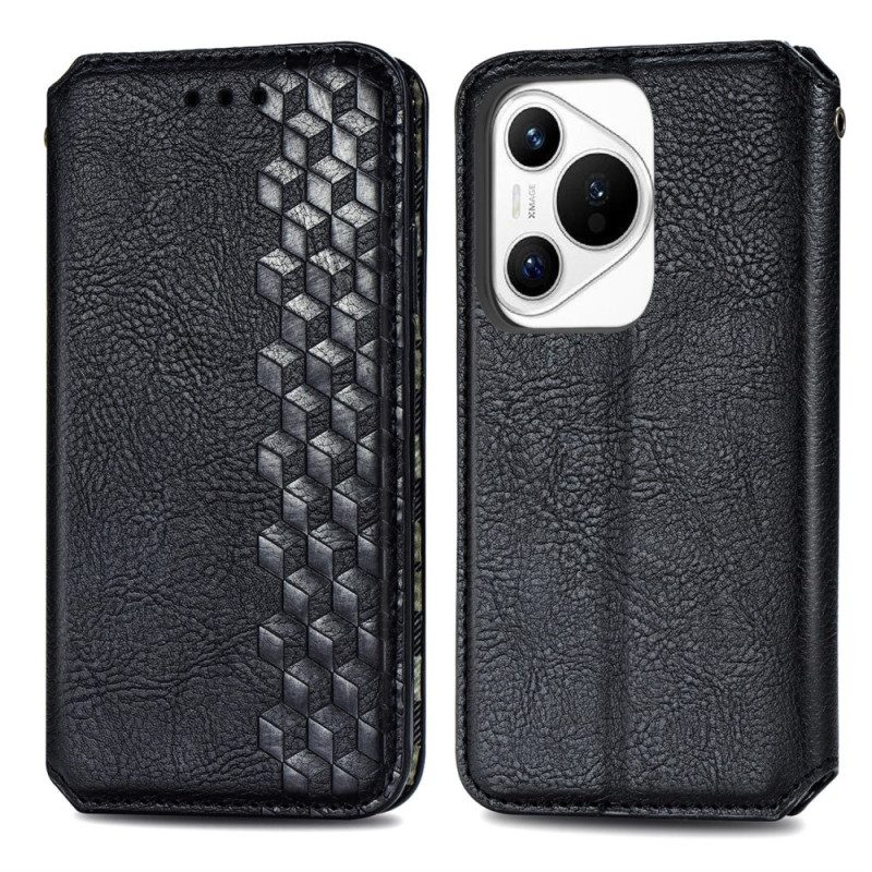 Flip Case Für Huawei Pura 70 Diamond Frise In Wildlederoptik