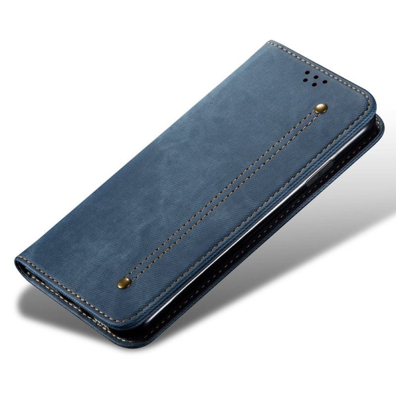 Flip Case Für Huawei Pura 70 Jeansstoff