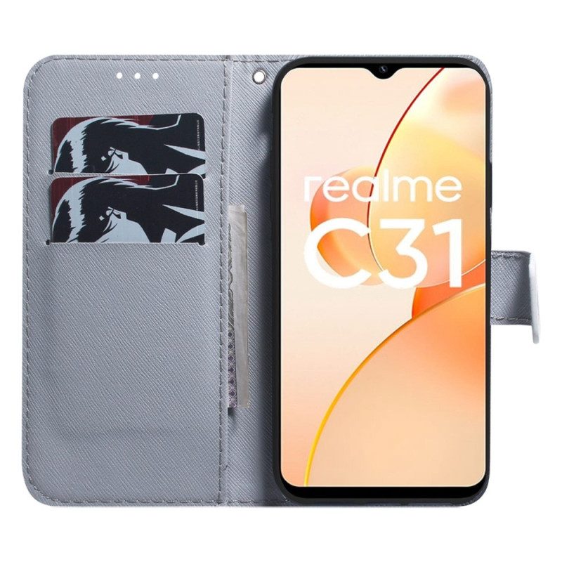 Flip Case Für Realme C31 Mops