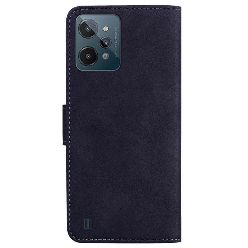 Flip Case Für Realme C31 Schmetterling Aus Kunstleder