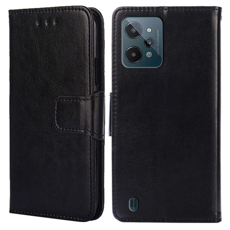 Flip Case Für Realme C31 Vintage-kunstleder