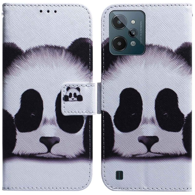 Lederhüllen Für Realme C31 Süßer Panda