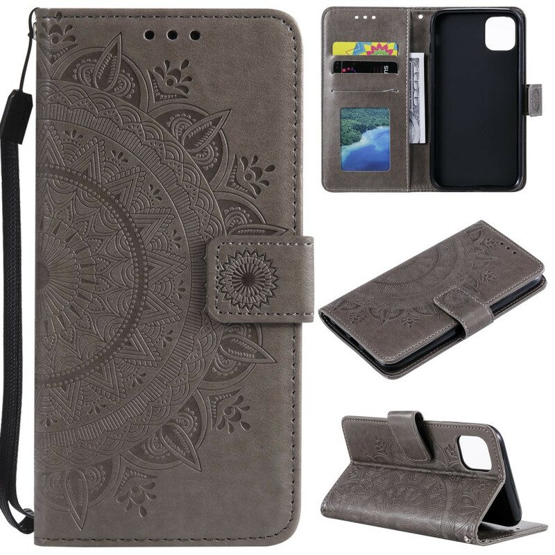 Flip Case Für iPhone 11 Pro Max Sonnenmandala