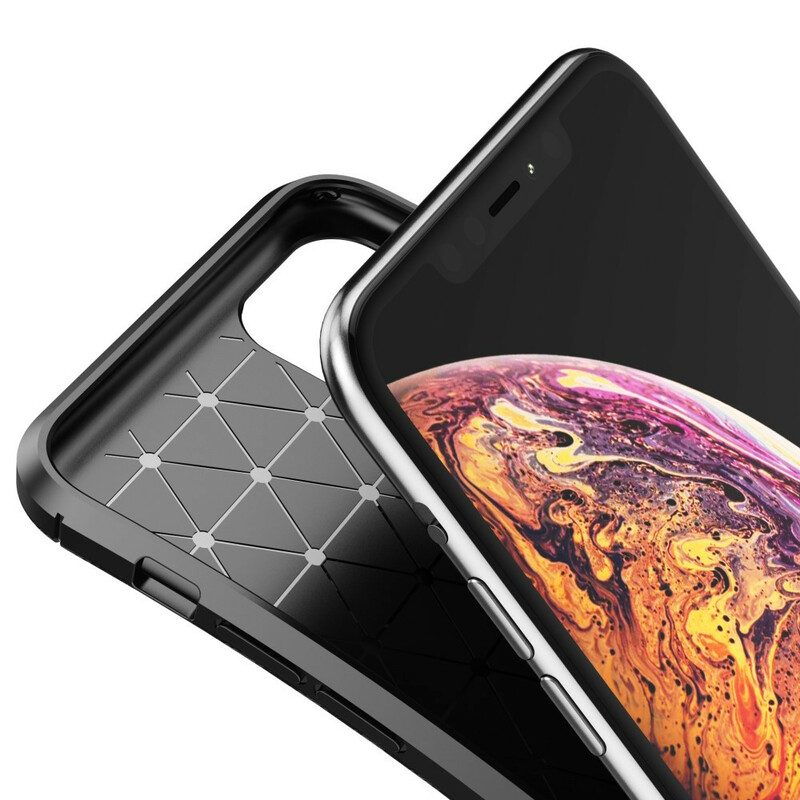 Handyhülle Für iPhone 11 Pro Max Flexible Kohlefaserstruktur