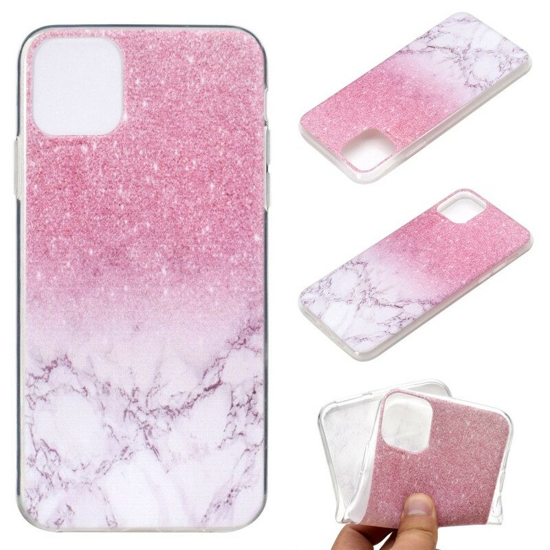 Handyhülle Für iPhone 11 Pro Max Magenta-marmor