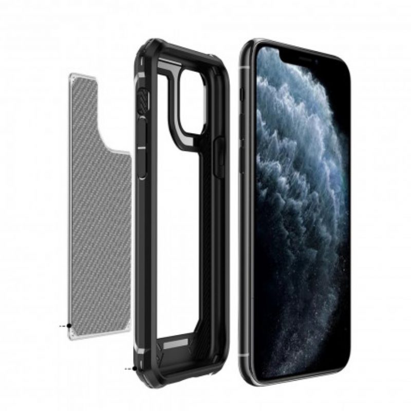 Handyhülle Für iPhone 11 Pro Max Nahtlose Kohlefaserstruktur