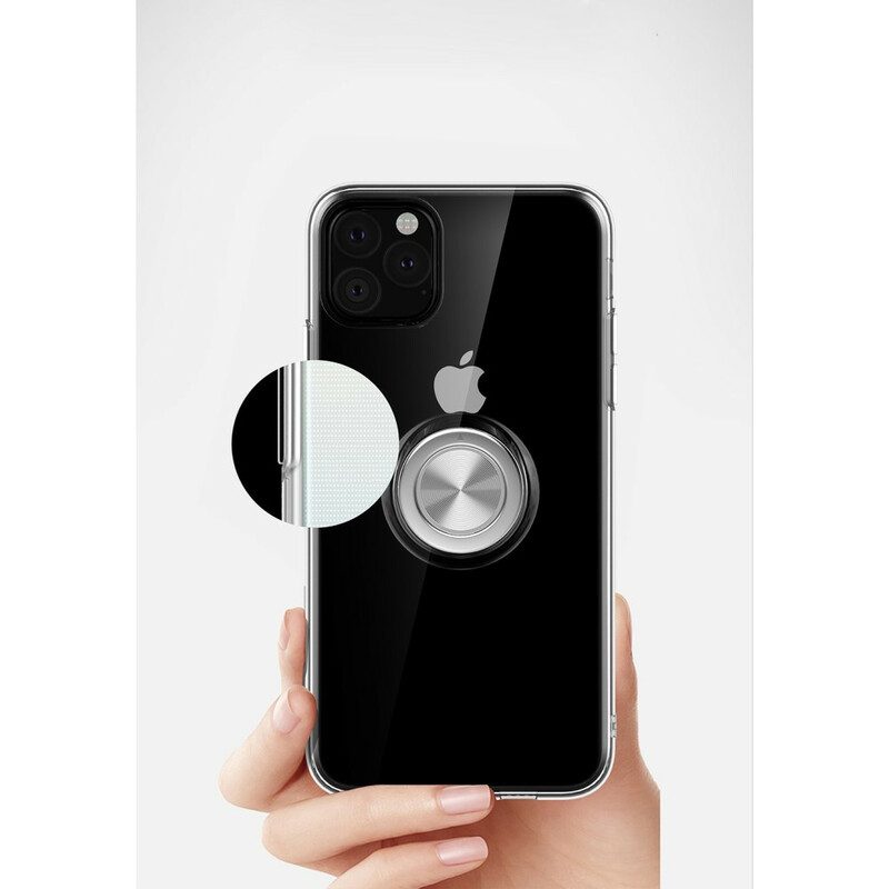 Handyhülle Für iPhone 11 Pro Max Transparent Mit Ringunterstützung