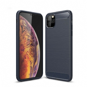 Hülle Für iPhone 11 Pro Max Gebürstete Kohlefaser