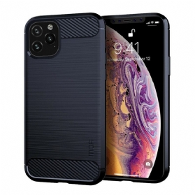 Hülle Für iPhone 11 Pro Max Mofi Gebürstete Kohlefaser