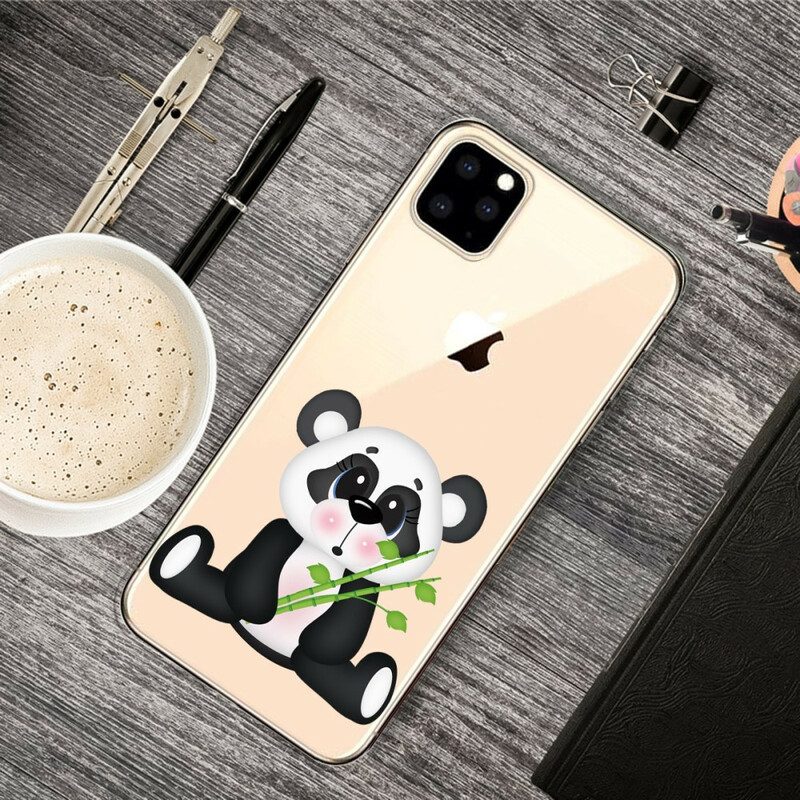 Hülle Für iPhone 11 Pro Max Nahtloser Trauriger Panda