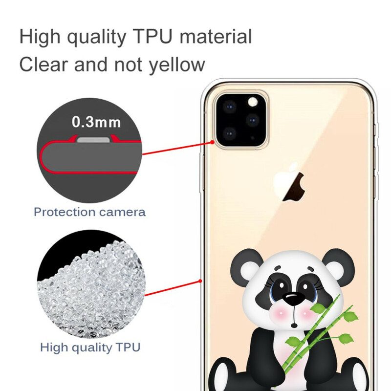 Hülle Für iPhone 11 Pro Max Nahtloser Trauriger Panda