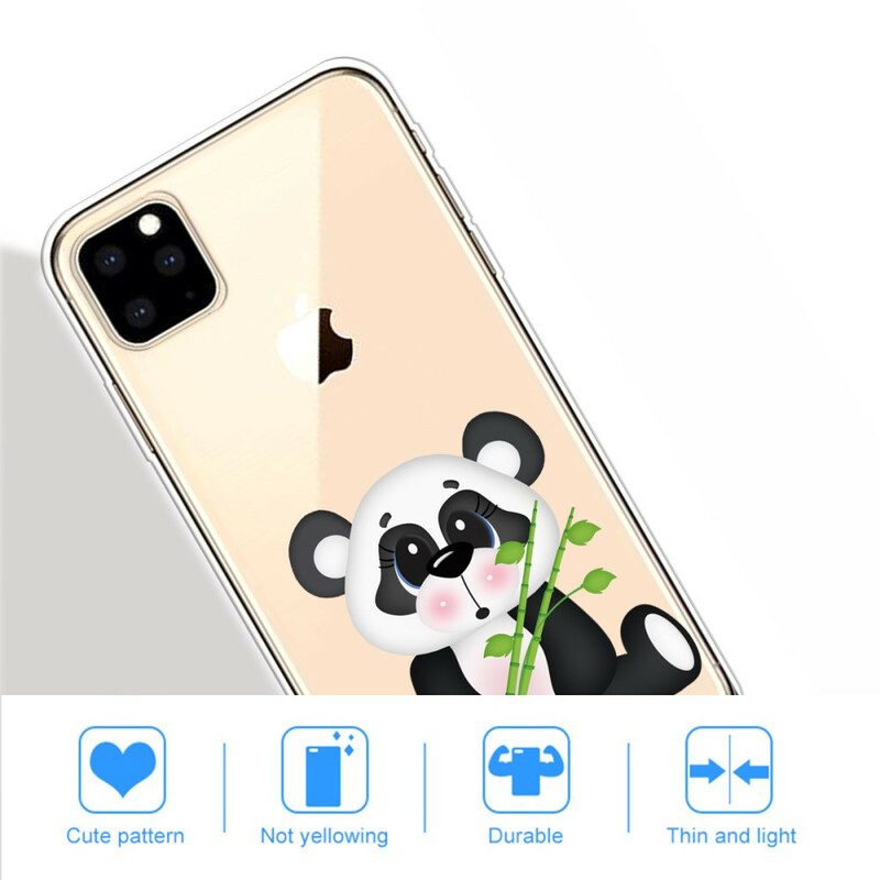 Hülle Für iPhone 11 Pro Max Nahtloser Trauriger Panda