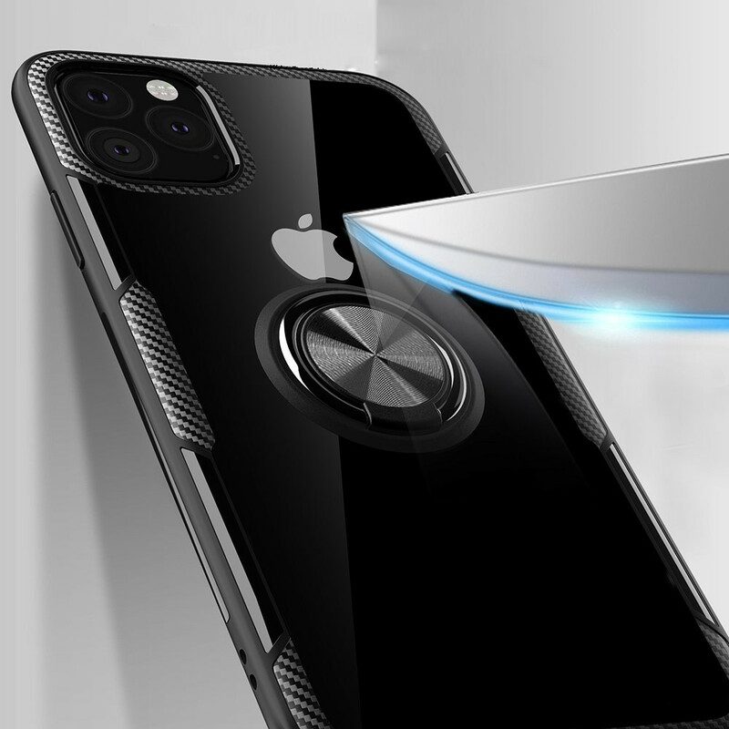 Hülle Für iPhone 11 Pro Max Ringstützkanten Mit Metalleffekt