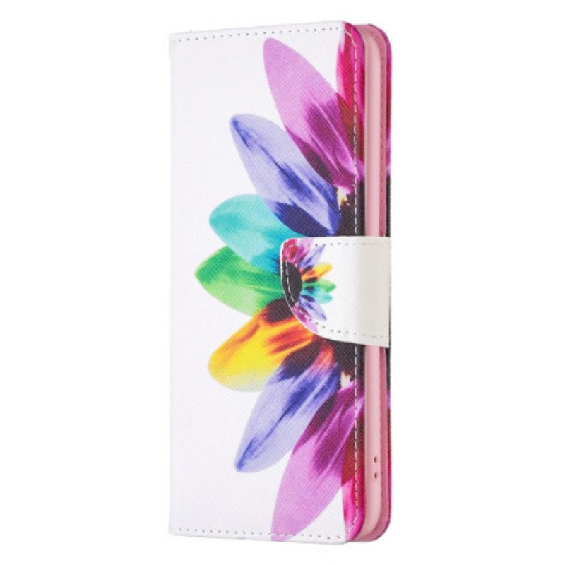 Flip Case Für Xiaomi Redmi Note 12 5G Aquarellblume