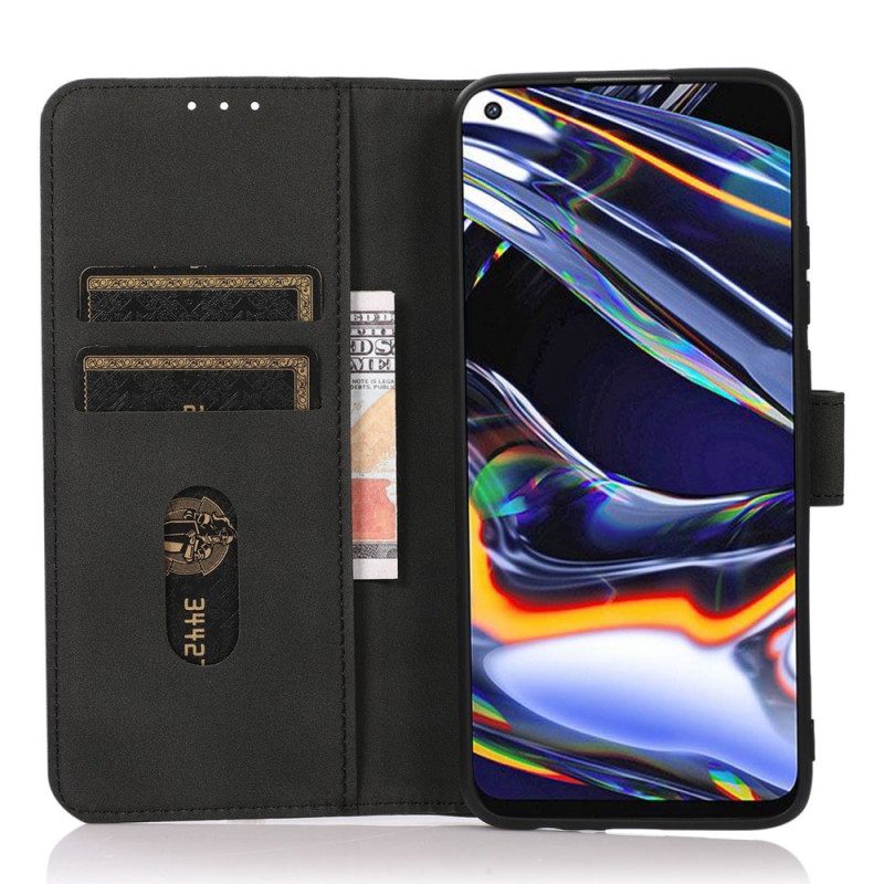 Flip Case Für Xiaomi Redmi Note 12 5G Khazneh Modischer Ledereffekt