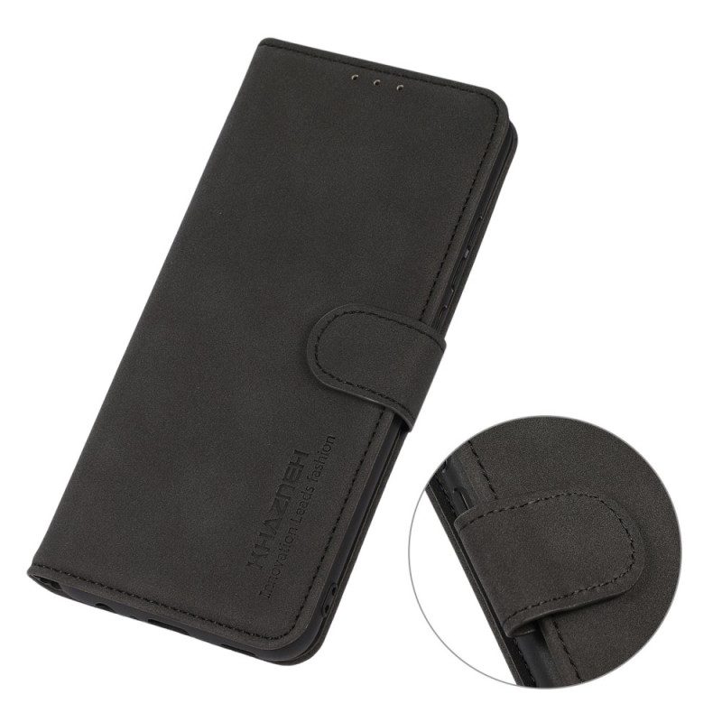 Flip Case Für Xiaomi Redmi Note 12 5G Khazneh Modischer Ledereffekt