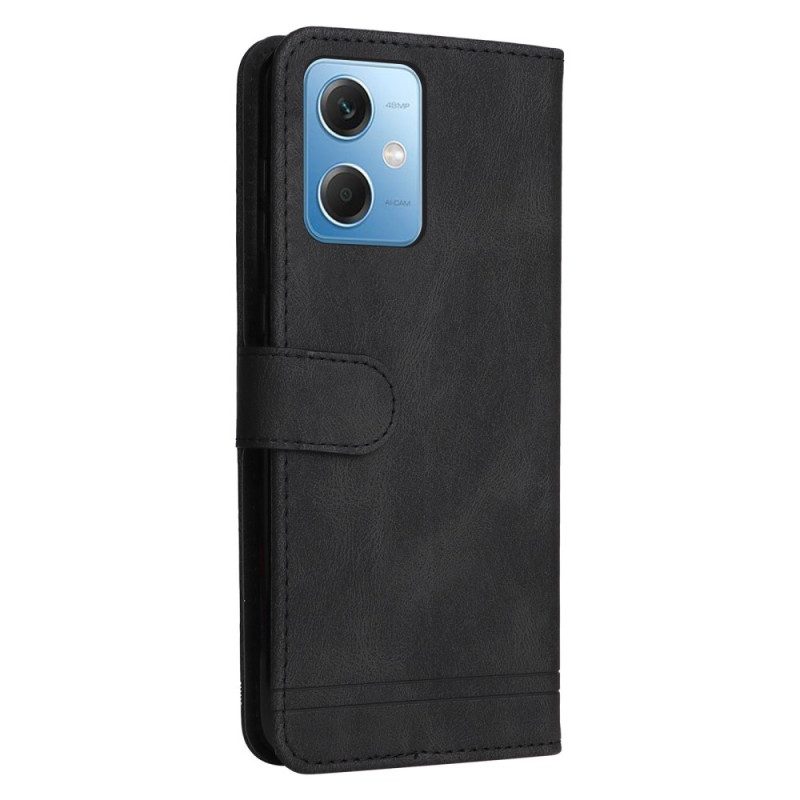 Flip Case Für Xiaomi Redmi Note 12 5G Lederstil Mit Dekorativer Niete