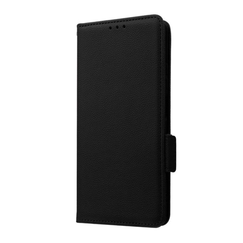 Flip Case Für Xiaomi Redmi Note 12 5G Ultrafeiner Litschi-stil