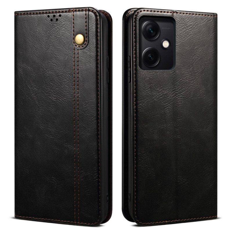 Schutzhülle Für Xiaomi Redmi Note 12 5G Flip Case Gewachstes Kunstleder