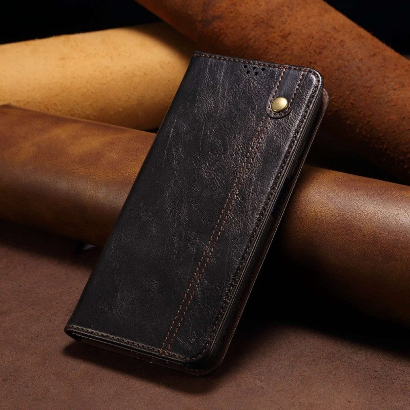 Schutzhülle Für Xiaomi Redmi Note 12 5G Flip Case Gewachstes Kunstleder