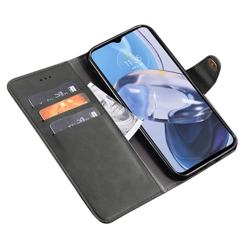 Flip Case Für Moto G73 5G Idewei Magnetknopf